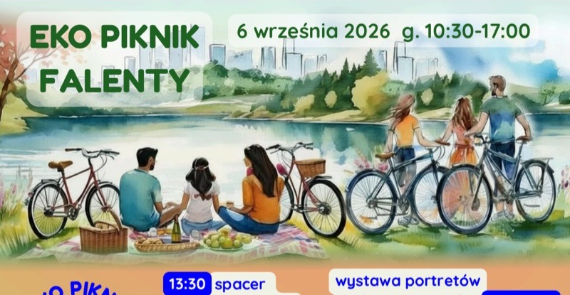 Plakat VI Charytatywnego Rodzinnego Eko Pikniku dla Rezerwatu w Falentach
